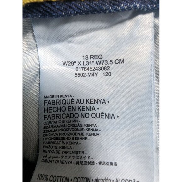 Levis 502 Regular Tapered Distressed Jeans Size 18 29X31 - Picture 6 of 8